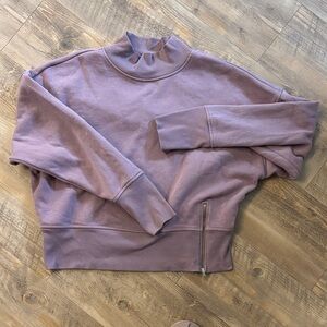 Old Navy Mauve Ribbed Crewneck Sweatshirt